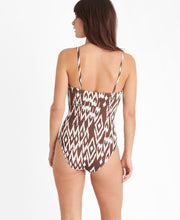 Load image into Gallery viewer, Cloud Imprime Wind Coffee Swimsuit