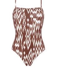 Load image into Gallery viewer, Cloud Imprime Wind Coffee Swimsuit
