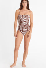 Load image into Gallery viewer, Cloud Imprime Wind Coffee Swimsuit