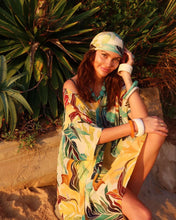 Load image into Gallery viewer, Sorrento Tropical Rain Forest Silk Short Kaftan