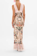 Load image into Gallery viewer, Rose Garden Revolution Bias Dress With Mesh Overlay

