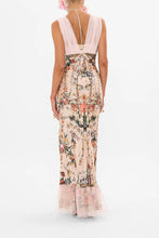 Load image into Gallery viewer, Rose Garden Revolution Bias Dress With Mesh Overlay