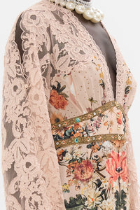 Rose Garden Revolution Lace Sleeve Button Dress