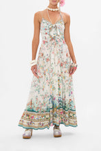 Load image into Gallery viewer, Plumes And Parterres Long Dress With Tie Front