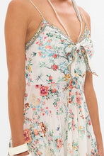 Load image into Gallery viewer, Plumes And Parterres Long Dress With Tie Front
