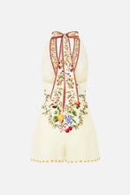 Load image into Gallery viewer, Va Va Vintage Button Front Halter Playsuit
