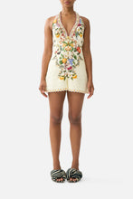 Load image into Gallery viewer, Va Va Vintage Button Front Halter Playsuit