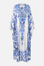 Load image into Gallery viewer, Ceramic Panoramic Long Kaftan With Waist Detail