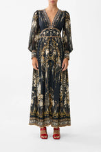 Load image into Gallery viewer, Flamenco Folklore Shaped Waistband Dress With Gathered Sleeves