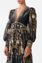 Load image into Gallery viewer, Flamenco Folklore Shaped Waistband Dress With Gathered Sleeves