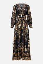 Load image into Gallery viewer, Flamenco Folklore Shaped Waistband Dress With Gathered Sleeves