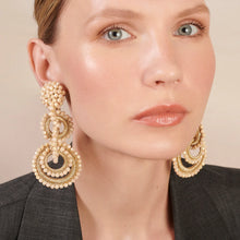 Load image into Gallery viewer, Sundrop Long Linen Earring
