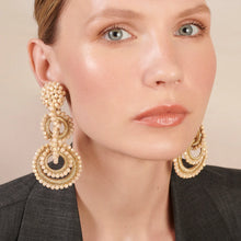 Load image into Gallery viewer, Sundrop Long Linen Earring