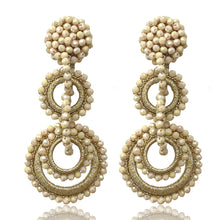Load image into Gallery viewer, Sundrop Long Linen Earring