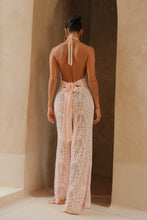 Load image into Gallery viewer, Irene Jumpsuit in Cream Pink Lace