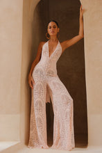 Load image into Gallery viewer, Irene Jumpsuit in Cream Pink Lace