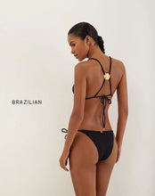 Load image into Gallery viewer, Firenze Cleo T Back Black Tri Bikini
