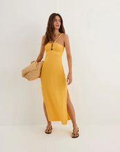 Load image into Gallery viewer, Solid Renda Yellow Dress