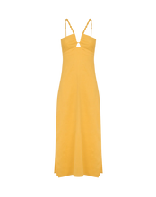 Load image into Gallery viewer, Solid Renda Yellow Dress