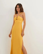 Load image into Gallery viewer, Solid Renda Yellow Dress