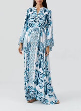 Load image into Gallery viewer, Amity Allegria Belted Statement Print Long Dress