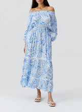 Load image into Gallery viewer, Clover Pineapples Off The Shoulder Dress