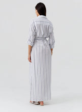 Load image into Gallery viewer, Darcy Stripe Linen Midi Dress