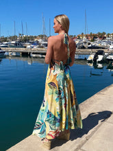 Load image into Gallery viewer, Margarita Tropical Rainforest Silk Dress