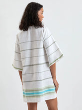 Load image into Gallery viewer, Belkis V Neck Kaftan - Genet Mint