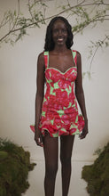 Load and play video in Gallery viewer, Sunil Green Morgana Blossom Short Dress