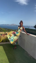 Load and play video in Gallery viewer, Margarita Tropical Rainforest Silk Dress