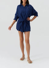 Load image into Gallery viewer, Sara Marine Tie Front Dress