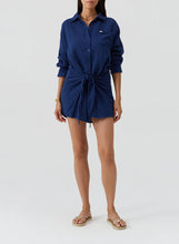 Load image into Gallery viewer, Sara Marine Tie Front Dress