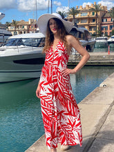 Load image into Gallery viewer, Hamptons Rosso E Bianco Halter Neck Maxi Dress