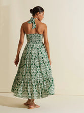 Load image into Gallery viewer, Medallion Deep Green Cutout Dress
