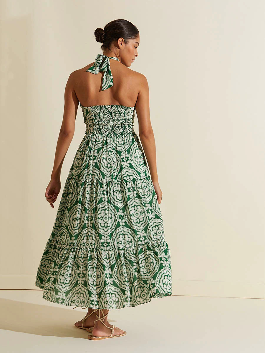 Medallion Deep Green Cutout Dress ROSATO COLLECTIONS BOUTIQUE Medallion Deep Green Cutout Dress ROSATO COLLECTIONS BOUTIQUE