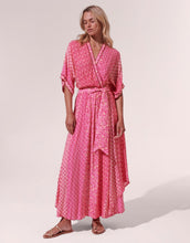 Load image into Gallery viewer, Adha Pink Batik Strip Long Dress
