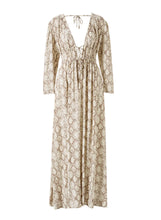 Load image into Gallery viewer, Farrah Snake V Neck Long Open Kaftan