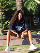 Load image into Gallery viewer, Unisex Rebel Soul French Navy Organic Cotton Hoodie
