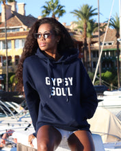 Load image into Gallery viewer, Unisex Gypsy Soul French Navy Organic Cotton Hoodie
