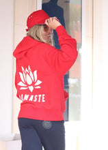 Load image into Gallery viewer, Unisex Red Namaste Hoodie