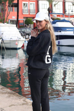 Load image into Gallery viewer, Unisex Black Yoga Zip Neck Sweater