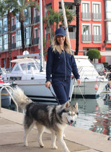 Load image into Gallery viewer, Unisex Navy Chakra Zip Up Hoodie
