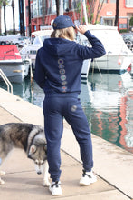 Load image into Gallery viewer, Unisex Navy Chakra Zip Up Hoodie