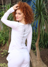Load image into Gallery viewer, Ladies White Chakra L/S T-Shirt