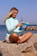 Load image into Gallery viewer, Ladies Caribbean Blue Chakra Hoodie