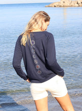 Load image into Gallery viewer, Ladies Navy Chakra Round Neck Sweater
