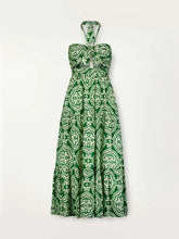 Load image into Gallery viewer, Medallion Deep Green Cutout Dress