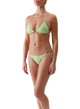 Load image into Gallery viewer, Miami Lime Ribbed Bamboo Ring Triangle Bikini