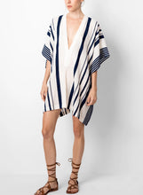 Load image into Gallery viewer, Lamu Navy / White Kaftan